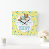 Horloge Carrée Baby Boy Teddy Bear (Maison)