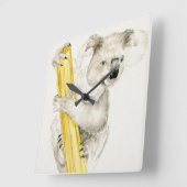 Horloge Carrée Baby Koala | Cute & Furry (Angle)
