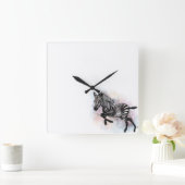 Horloge Carrée Baby Zebra Wall Clock (Maison)