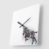 Horloge Carrée Baby Zebra Wall Clock (Angle)