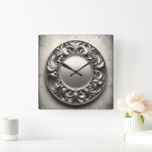 Horloge Carrée bague ornementale (Maison)