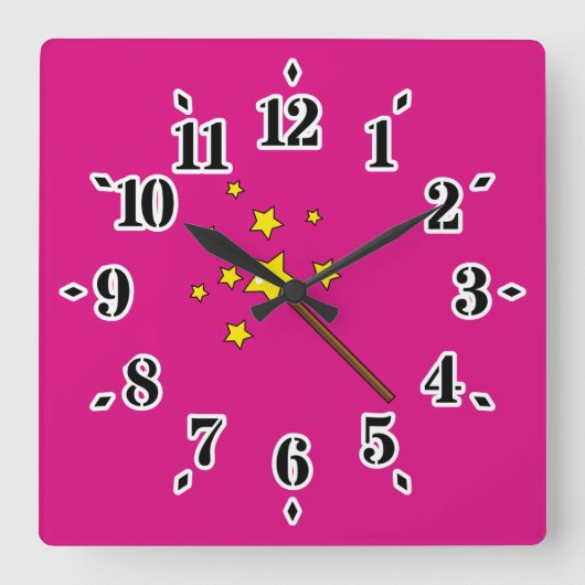 Horloge Carrée Baguette magique (Recto)