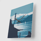 HORLOGE CARRÉE BAIE DE FRISCO #1 (Angle)