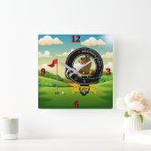 Horloge Carrée Baird Clan Badge Golf (Maison)