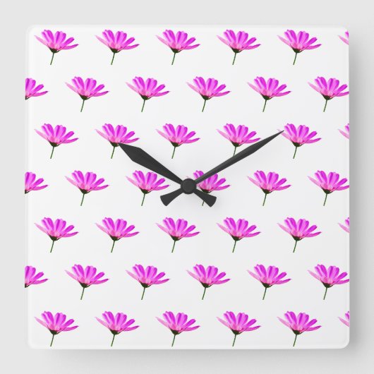 Horloge Carrée Baise rose (Recto)