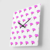 Horloge Carrée Baise rose (Angle)