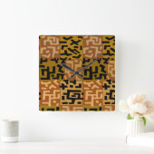 Horloge Carrée BaKuba africain (Maison)