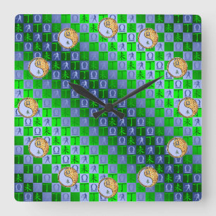 Horloge Carrée Balance & Chèvre de Feu