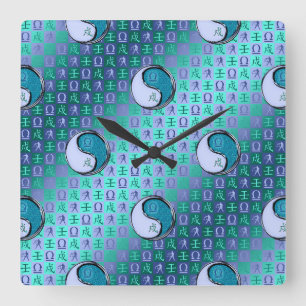 Horloge Carrée Balance & Chien d'Eau