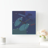 Horloge Carrée Balance Constellation Vintage Zodiaque Astrologie (Maison)