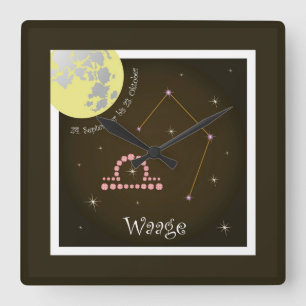 Horloge Carrée Balance du 24 septembre au 23 octobre