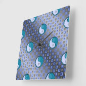 Horloge Carrée Balance & Lapin d'Eau (Angle)