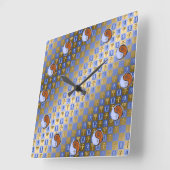 Horloge Carrée Balance & Rat de Bois (Angle)