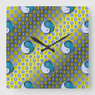 Horloge Carrée Balance & Singe d'Eau