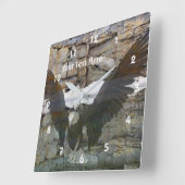 Horloge Carrée Bald Eagle Imaginaire Animal Art (Angle)