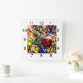 Horloge Carrée Ball rouge Noël (Maison)
