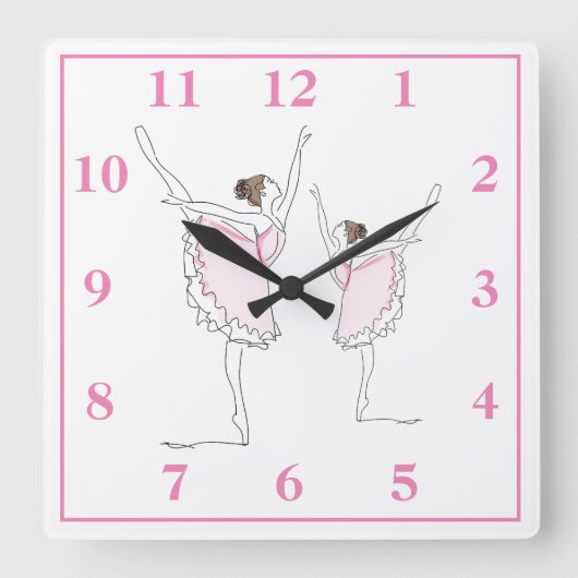 Horloge Carrée Ballerinas (Recto)