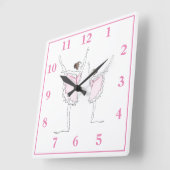 Horloge Carrée Ballerinas (Angle)