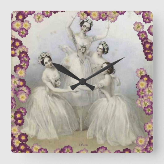 HORLOGE CARRÉE BALLET WALL CLOCK - CLOCKS DE CONCEPTION - VENIN D (Recto)