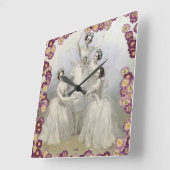 HORLOGE CARRÉE BALLET WALL CLOCK - CLOCKS DE CONCEPTION - VENIN D (Angle)