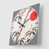 Horloge Carrée Bamboo Morning (Angle)