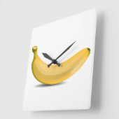 Horloge Carrée Banane (Angle)