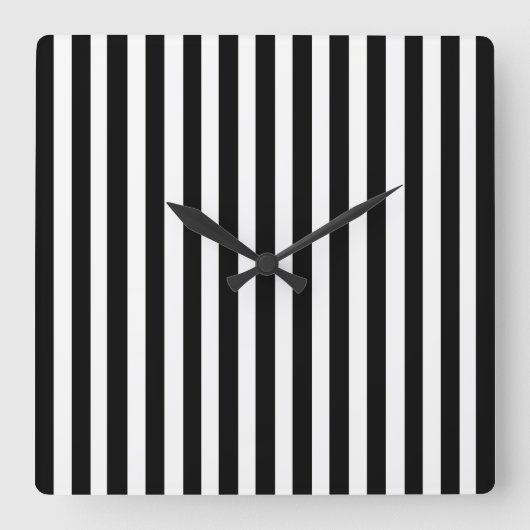 Horloge Carrée Bande moderne noire (Recto)