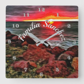 Horloge Carrée Banderas Rocky Sunset 914 (Recto)