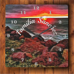 Horloge Carrée Banderas Rocky Sunset 914<br><div class="desc">Peinture Collection "Banderas Rocky Sunset 914" Il est temps de montrer avec une horloge murale carré personnalisée. Imprimé de façon dynamique avec l'affichage de haute qualité du design. Commandez cette horloge murale carré personnalisée pour votre maison ou offrez-en un cadeau à vos amis et votre famille. Personnalisez la page produit...</div>