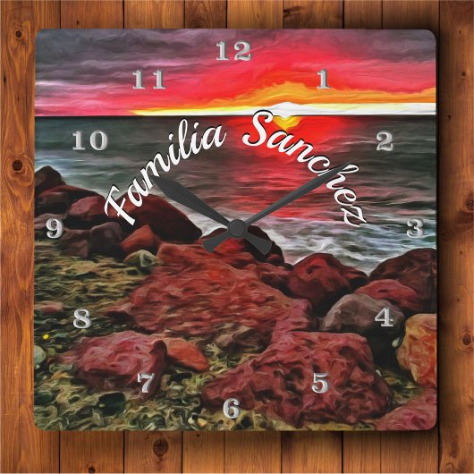 Horloge Carrée Banderas Rocky Sunset 914