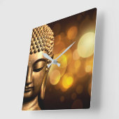 Horloge Carrée Bangkok, Thaïlande| Bouddha d'or (Angle)