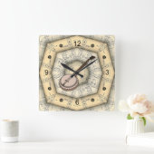 Horloge Carrée Banjo ~ Etrange Conception Musicale ~ Unique ~ (Maison)