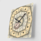 Horloge Carrée Banjo ~ Etrange Conception Musicale ~ Unique ~ (Angle)