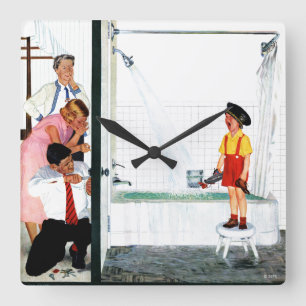 Horloge Carrée Baquet de débordement