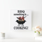 Horloge Carrée Barbeque Cook Chef Funny BBQ (Maison)