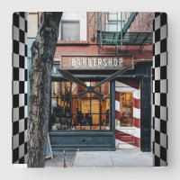 Barber Shop Vintage noir, blanc, Checkers