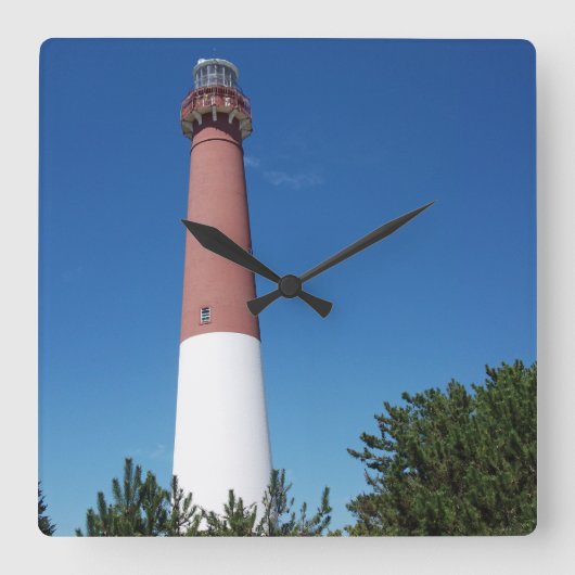 Horloge Carrée Barnegat Phare Vieux Barney (Recto)