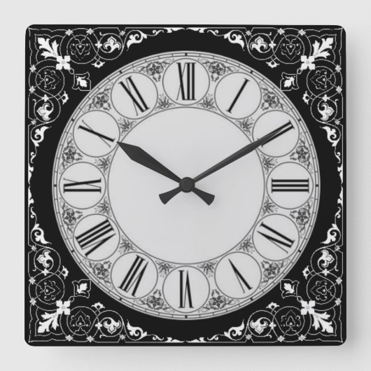 Horloge Carrée baroque (Recto)
