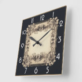 Horloge Carrée baroque (Angle)