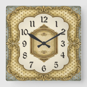 Horloge Carrée Baroque