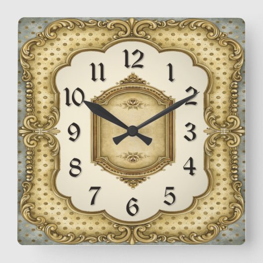Horloge Carrée Baroque (Recto)