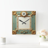 Horloge Carrée Baroque élégant (Maison)