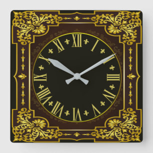 Horloge Carrée Baroque vintage