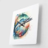 Horloge Carrée Barracuda in Vibrant Waters 130624AREF119 - Waterc (Angle)