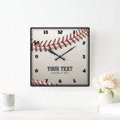 Horloge Carrée Baseball (Maison)