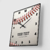 Horloge Carrée Baseball (Angle)