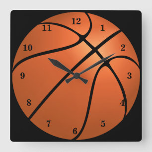 Horloge Carrée Basket-ball - Sport