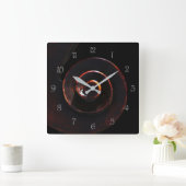 Horloge Carrée Bass 2 Grey Script Numbers (Maison)