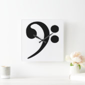 Horloge Carrée Bass Clef (Maison)