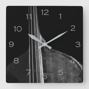 Horloge Carrée Basse 5 chiffres gris WC